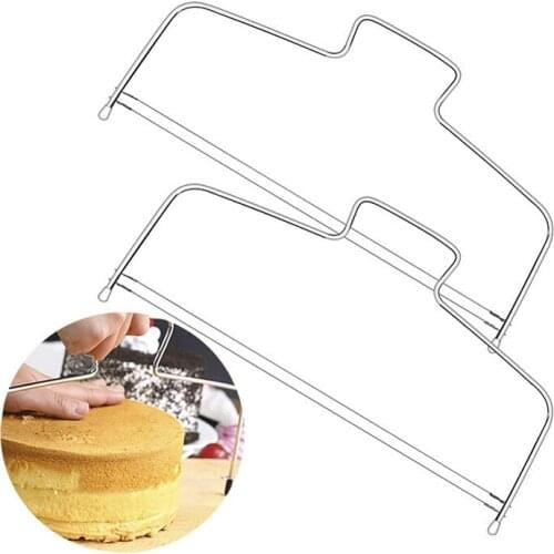 1Pc Double Line Cake Cut Slicer Adjustable Stainless Steel Device Cake Decorating Mold DIY Bakeware Kitchen Cooking Tool