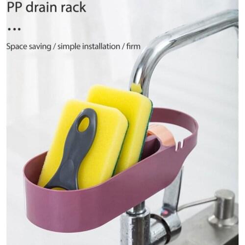 1pc Adjustable Faucet Storage Racks Sink Rag Sponge Draining Rack Kitchen Organizer Bathroom Soap Storage Holders Shelves Cocina