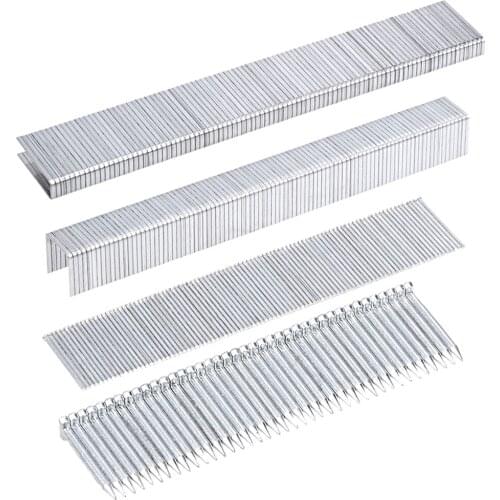 Uxcell 1Pcs Staple/Brad Nails 5-11.5mm High 13.5-48.5mm Length Door Type Pin 400-5000pcs for Pneumatic Nailer Tacker Nailgun