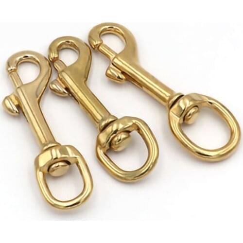 10-20mm Inner Solid Brass Round Base Lobster Clasps Clip Buckle Ring Snap Hook Pet Collar Leather Craft Harness Diy Accessories