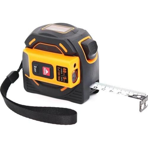 3-in-1 Digital Multi-function Measure Tape Infrared Laser Distance Meter Measuring Tool Range Finder Roll Cord Mode Gauge Tool