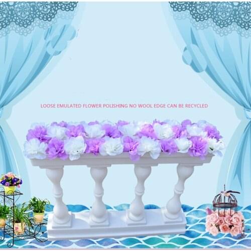 4pcs Wedding fence props Plastic european-style fencing road Wedding Decoration White and gold plastic Fence Roman Column Aisle