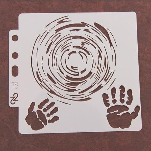 5pcs Fingerprint Layering Stencilsr Spray stencil DIY Scrapbook photo album Decorative Embossing DIY Paper Card Crafts