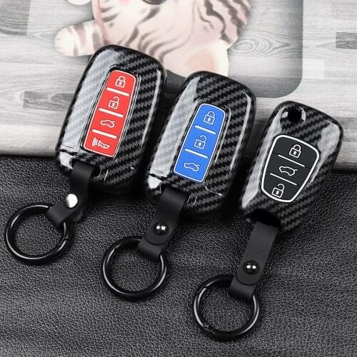 ABS Car Key Case Cover For Hyundai i10 i20 i30 ix20 ix35 Santa Fe 2 Genesis Grandeur Azera Equus Veloster 2011-2016 Accessories