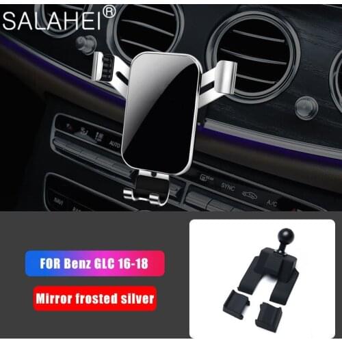 Car Phone Holder For Mercedes Benz C Class 2015-2018 GLC 200 260L 300 2016-2018 Air Outlet Gravity Adjust Bracket Accessories