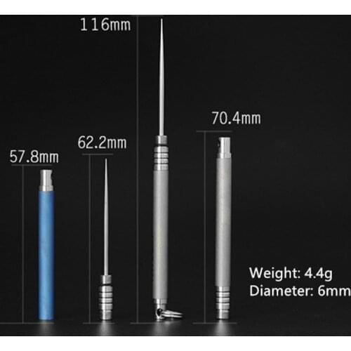1pc EDC Titanium Alloy Portable Toothpick Toothpick Holder Toothpicks Outdoor Portable Tools Accessories Camping Equipment