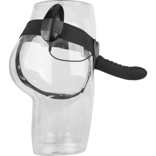 Erotic Lesbian Strapon Silicone Multi Speed Strap-on Vibrator Men Hollow Strap on Penis Harness Dick Adults Sex Toys for Couples