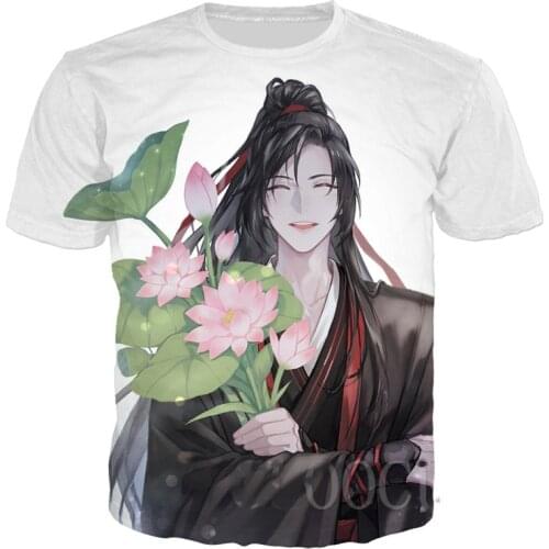 Mo Dao Zu Shi Tshirt Casual Anime Wei Wu Xian T Shirt 3D Print Grandmaster T-shirt Sweatshirt Oversized Shirt Hip Hop Streetwear