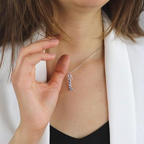 Mumuxing Personalized Custom Stainless Steel Necklace Fashionable Name Pendant Necklace Charm Jewelry For Women And Men