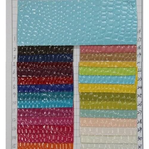 PVC factory wholesale leather handbags and luggage stone grain high light pebble grain leather farbic quality