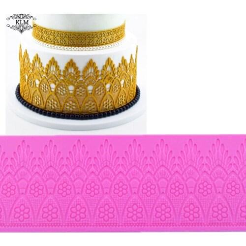 KLM Lace Silicone Mold Cake Decoration Accessories Tool Chocolate Biscuit Tool Fondant Tool Wedding Cake Decoration