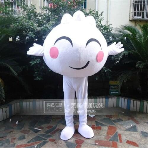 Dumplling Mascot Costume Steamed Bun Mascot Costume Custom Cartoon Character Cosplay Adult Size Carnival Costume