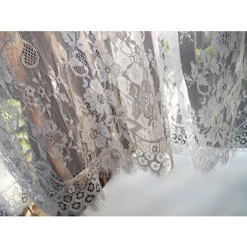 Eyelash Ivory Lace Fabric Chic French Chantilly Lace, 150cm width For Wedding Dress Veil Blouse Lace Fabric