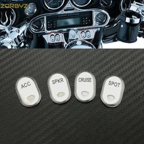 ZORBYZ Motorcycle Brushed Rocker Panel Switch Cover For Harley Touring Electra Glide FLHTCU 1996-2013
