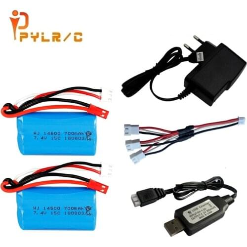 7.4V 700mah Lipo battery For FT007 Remote control boat speedboat FX059 F1 Syma Remote control aircraft Li-po 2s 7.4 14500