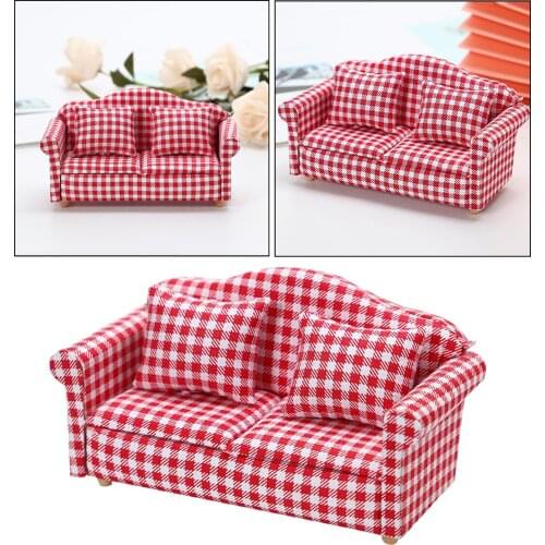 1:12 Scale Dollhouse Love Seat Sofa Doll House Miniature Living Room Bedoom Toy
