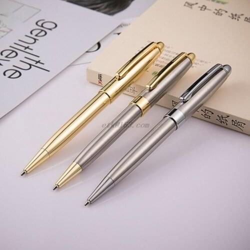 1.0mm Luxury Metal Rotary Ballpoint Pen Signature Rollerball Business School Office Supplies Writing Gift 3 Colors