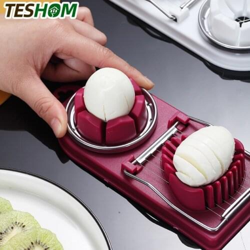 Stainless Steel Egg Cutter Egg Slicers Multifunctional Fruit Vegetable Cutting Kitchen Accessories Slicing Cooking Gadgets