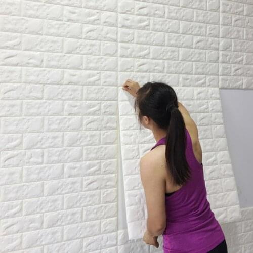 Wallpaper self-adhesive bedroom warm 3d stereo wall stickers wallpaper background wall DIY decorative waterproof stickers