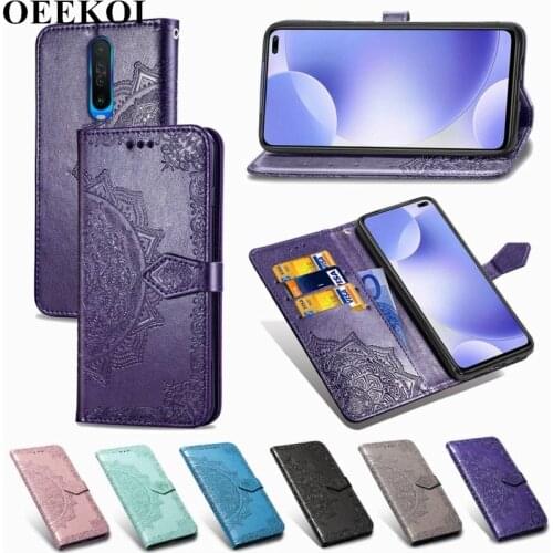 OEEKOL Datura Flower Flip Cover Leather Wallet Case for Xiaomi Redmi K30