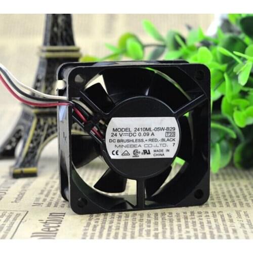 Wholesale: original NMB 2410ML-05W-B29 24V 0.09A 60*60*25MM 3 wire cooling fan
