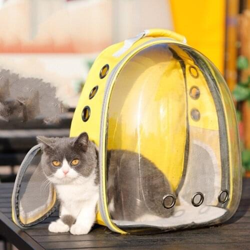 Cat Carrier Bags Portable Breathable Dog Backpack Transparent Pet Carrier for Small Dog Cat Backpack Travel Space Capsule Cage