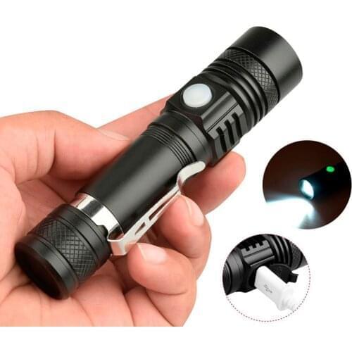 Rechargeable Highlight Handy Powerful Alloy Flashlight Power Tips Aluminum Waterproof Zoomable Mini Flashlight 18650 Battery
