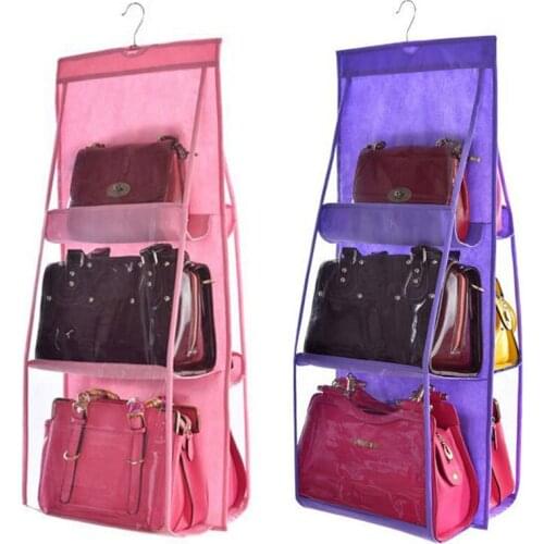 Handbag Hanging Bag Organizer Wardrobe Transparent Storage Bag for Handbag Closet Shoes Organizer Door Wall Sundries Pouch