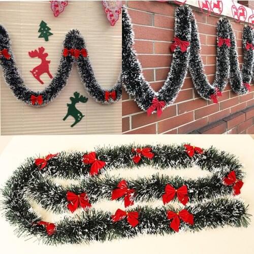 2M Christmas Ribbon Wreath Garland Streamers Christmas Decoration Navidad Christmas 2022 Christmas Decorations For Home