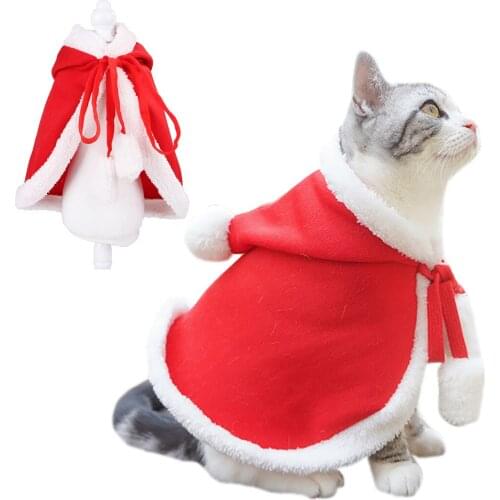 Christmas Warm Pet Cat Cape Decorative Cute Pet Cloak Cat Costume Pet Apparel For Party Creative Clothing Accessories