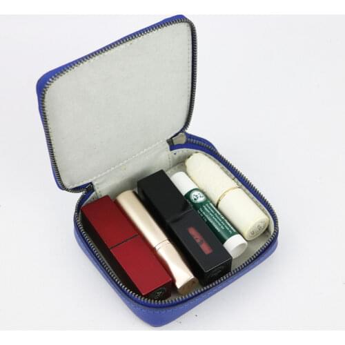 2020 Saffiano Genuine Leather Box For Jewelry New Style Portable Organizer Display Travel Jewelry Box Zipper Makeup Storage Box