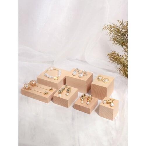 Solid Wood Vintage Jewelry Display Holder Ring Earrings Bracelets Bangles Display Stand Jewelry Display Rack