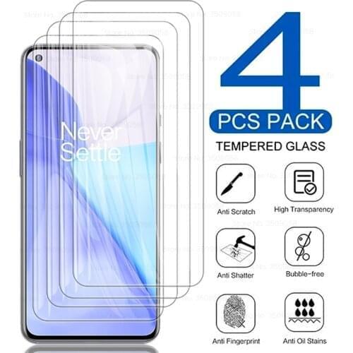 4pcs full cover protective glasses for oneplus 9r 9 8t nord n10 n100 oneplus9r oneplus9 scratch-resistant screen protectors film