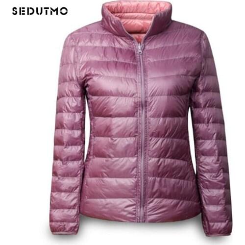 SEDUTMO Winter Ultra Light Women Down Coat Plus Size 3XL Duck Down Jacket Autumn Slim Short Thin Puffer Jacket ED339