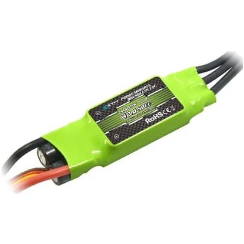 ZTW Mantis Slim Series 40A Brushless ESC w/ 5V 5A SBEC 2-6s LiPo; 5-18 cell Ni-XX