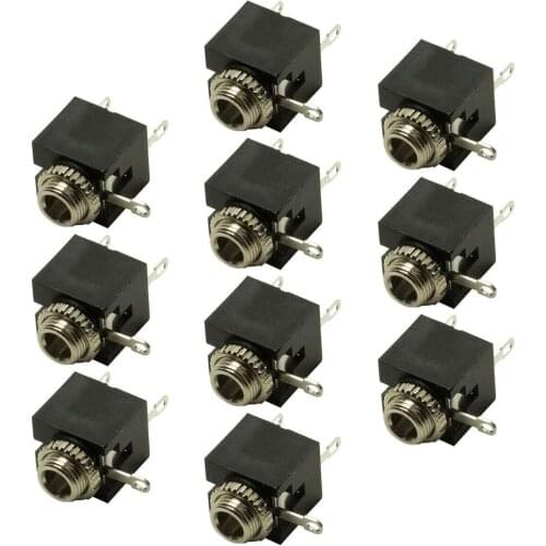 1/8" 3.5mm Mini Jack Female Chassis Panel Mount Stereo Headphone Socket Cube Connector