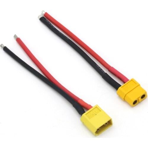 1pc XT60 Female Male Connector With 10CM 14AWG Silicone Wire Wholesale