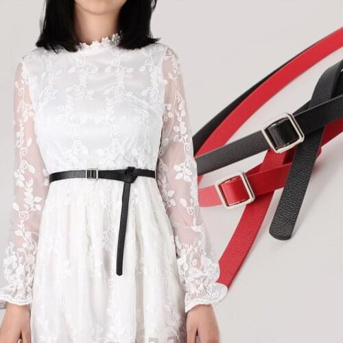 110X1.4Cm Hot Fashion Ladies Snake Fine Belt For Ladies Classic Jeans Dress Wild Female Leather Waist Belt Black Belts Ceinture