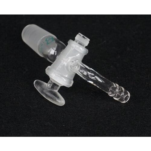 19/26 Joint Lab Glass 90 Degree Bend Adapter With Glass Stopcock Glassware