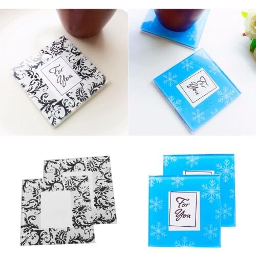 4pcs Photo Coasters Party Gift Marriage Favor Photo Frame Decoration