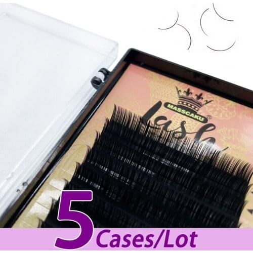 5pcs/lot Free Sample Soft Lash Wholesale C/D Curl All size eyelash extensions with Private Label Tray for Makeup and Salon