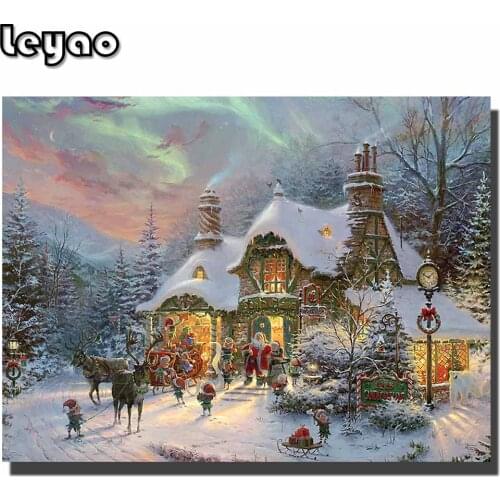 DIY Diamond Painting Santas Night Before Christmas 5d Handicraft Full Square Diamond Embroidery Cross Stitch New Year Wall Art