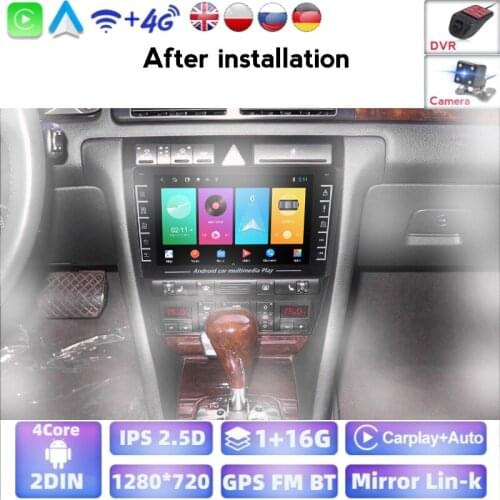 IPS Screen GPS Navigation Android System For Audi A6 S6 1999-2004 RS6 2002-2006 Car Radio Video Player Multimedia WIFI BT DVR