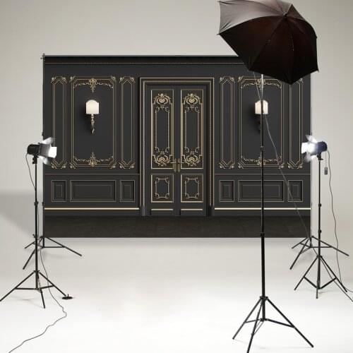 BEIPOTO Black Classic interior walls background photography backdrop photo booth studio kids child portrait decor vinyl B-850