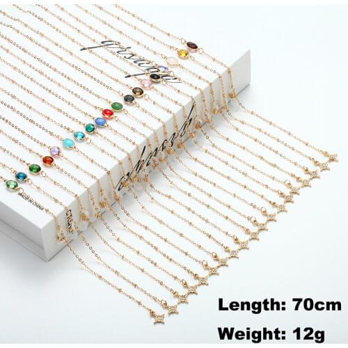 Fashion Non-slip Eyeglasses Chain Crystal Reading Eyewear Retainer Metals Charm Sunglasses Spectacle Strap Holder Jewelry Gifts