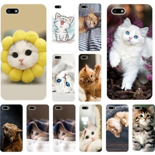 Back Cover Bumper Phone Case 04AS Silicon Soft TpuCute Cat Kitten Bear 5.7 7c 5.7 7x Cases for Huawei Honor 7A 5.45 Pro