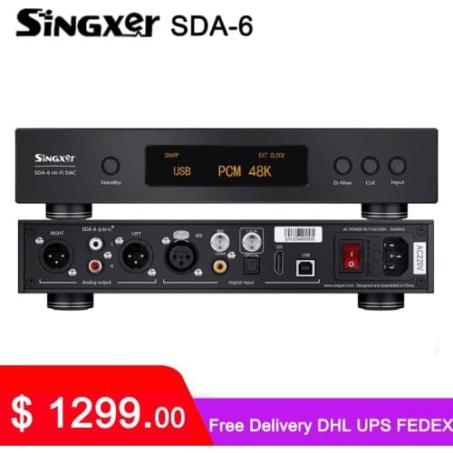 Singxer SDA-6 DAC DSD512 AK4499 XMOS XU208 I2S USB NOS PLL Native Direct Solution Digital Analog Interface Decoder