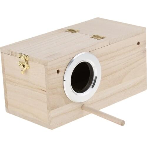 Amagogo Wooden Cage Bird Parakeet Nest Small Animals House