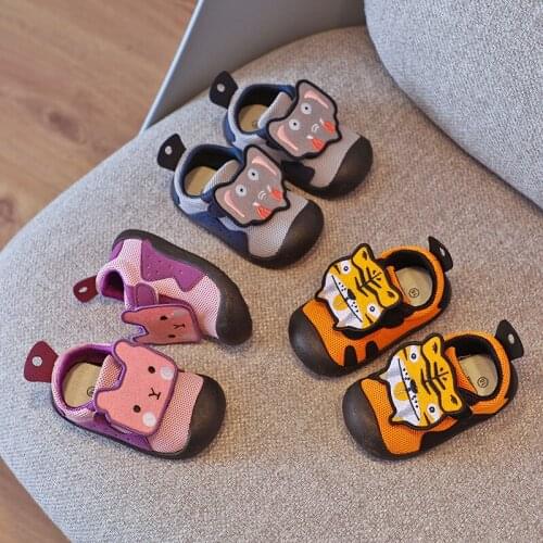 Baby Shoes Toddler Infant Boys Girls Shoes Cute Animal Cartoon Anti-slip Prewalker Baby Canvas Shoes Soft Bottom Spring Autumn