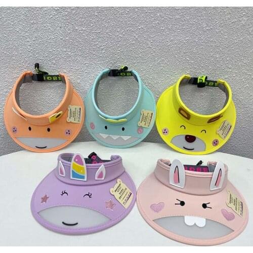 Children Summer Cartoons Sun Hats Beach Sleeve Panama Cap 2021 Outdoor Sun Visor Hat Baby Girl Wide Brim Hat sombreros de sol